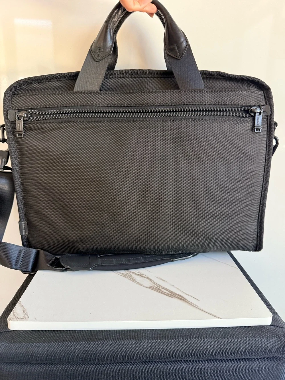 TUMI Alpha DH Slim Laptop Briefcase 26111DH Black Ballistic Nylon